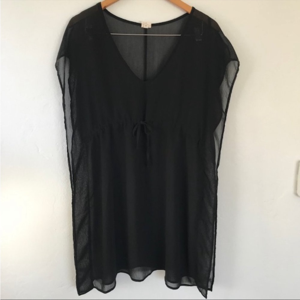 Merona Black Sheer Swim Coverup